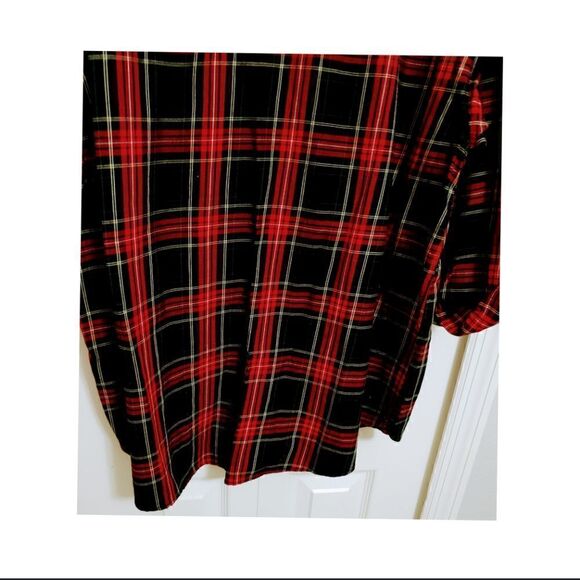Women's Plaid Button Up Top by Divided H & M Size Small EUC - Picture 4 of 10